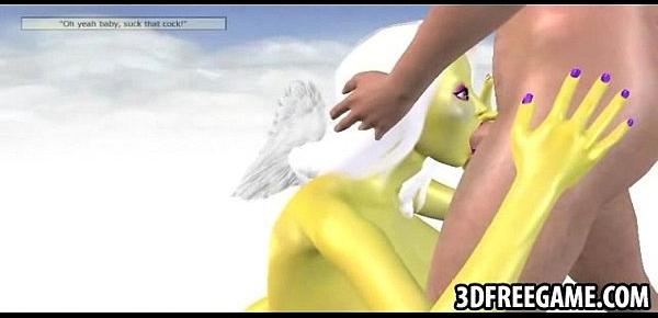  A 3D holy angel from heaven is sucking some cock